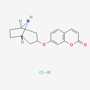 7-[[(1S,5R)-8-azabicyclo[3.2.1]octan-3-yl]oxy]chromen-2-one;hydrochloride