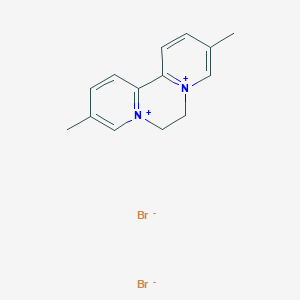 molecular formula C14H16Br2N2 B12297004 5,12-dimethyl-7,10-diazoniatricyclo[8.4.0.02,7]tetradeca-1(10),2(7),3,5,11,13-hexaene;dibromide 