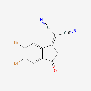 2-(5,6-Dibromo-3-oxo-2,3-dihydro-1H-inden-1-ylidene)malononitrile