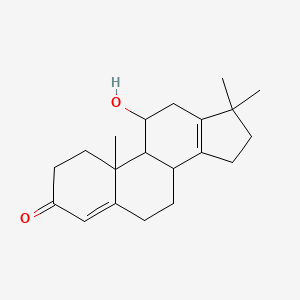 molecular formula C20H28O2 B12297013 11-Hydroxy-10,17,17-trimethylgona-4,13-dien-3-one 