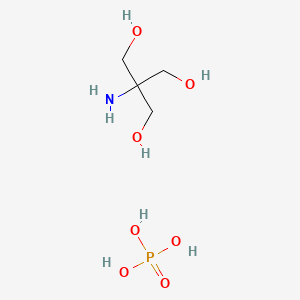 molecular formula C4H14NO7P B1229702 (2-Hydroxy-1,1-bis(hydroxymethyl)ethyl)ammonium dihydrogen phosphate CAS No. 6992-39-8