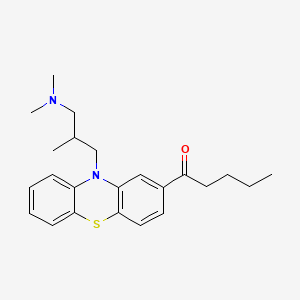 molecular formula C23H30N2OS B1229704 10-(3-Dimethylamino-2-methylpropyl)-2-valeroylphenothiazine hydrochloride CAS No. 51989-35-6
