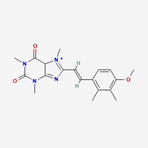 8-[(E)-2-(4-methoxy-2,3-dimethylphenyl)ethenyl]-1,3,7-trimethyl-5H-purin-7-ium-2,6-dione