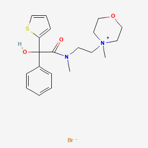 molecular formula C20H27BrN2O3S B12297068 Morpholinium, 1-(2-(alpha-hydroxy-N-methyl-alpha-phenyl-2-thiopheneacetamido)ethyl)-1-methyl-, bromide CAS No. 28023-03-2