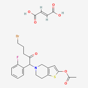 [5-[5-bromo-1-(2-fluorophenyl)-2-oxopentyl]-6,7-dihydro-4H-thieno[3,2-c]pyridin-2-yl] acetate;(E)-but-2-enedioic acid