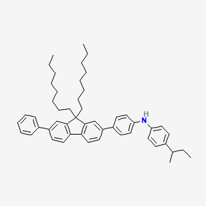 molecular formula C51H63N B12297116 N-(4-butan-2-ylphenyl)-4-(9,9-dioctyl-7-phenylfluoren-2-yl)aniline 