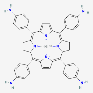 nickel(2+);4-[(1Z,5Z,9Z,14Z)-10,15,20-tris(4-aminophenyl)-2,3,4,11,12,13-hexahydroporphyrin-21,22,23,24-tetraid-5-yl]aniline