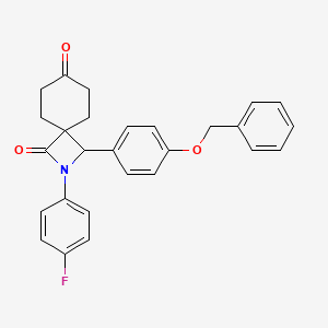 (R)-2-(4-Fluorophenyl)-3-[4-(phenylmethoxy)phenyl]-2-azaspiro[3.5]nonane-1,7-dione