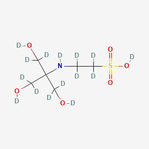 molecular formula C6H15NO6S B12297144 n-Tris(hydroxymethyl)methyl-2-aminoethanesulfonic acid-d15 