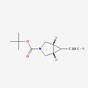 molecular formula C12H17NO2 B12297159 Tert-butyl rel-(1R,5S,6S)-6-ethynyl-3-azabicyclo[3.1.0]hexane-3-carboxylate 