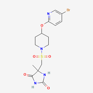 5-[[4-(5-Bromopyridin-2-yl)oxypiperidin-1-yl]sulfonylmethyl]-5-methylimidazolidine-2,4-dione