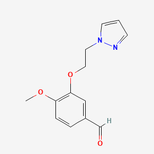 3-(2-(1H-pyrazol-1-yl)ethoxy)-4-methoxybenzaldehyde