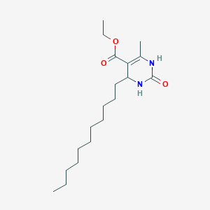 molecular formula C19H34N2O3 B1229723 Ethyl 6-methyl-2-oxo-4-undecyl-1,2,3,4-tetrahydro-5-pyrimidinecarboxylate 