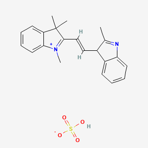 1,3,3-Trimethyl-2-[2-(2-methyl-3h-indol-3-yl)ethenyl]-3h-indolium hydrogen sulfate