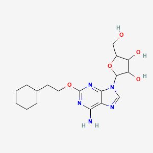 (2R,3R,4S,5R)-2-[6-amino-2-(2-cyclohexylethoxy)-9H-purin-9-yl]-5-(hydroxymethyl)oxolane-3,4-diol