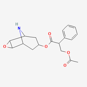 3-Oxa-9-azatricyclo[3.3.1.02,4]nonan-7-yl 3-acetyloxy-2-phenylpropanoate