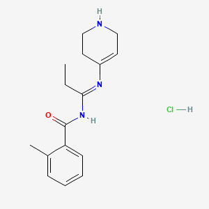 molecular formula C16H22ClN3O B12297340 (Z)-2-methyl-N-(1-((1,2,3,6-tetrahydropyridin-4-yl)amino)propylidene)benzamide hydrochloride 