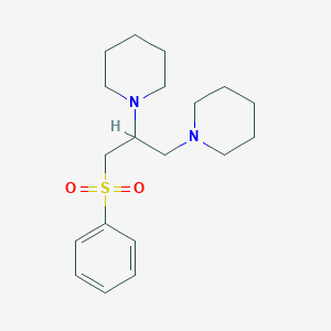 molecular formula C19H30N2O2S B1229736 1-[3-(Benzenesulfonyl)-2-(1-piperidinyl)propyl]piperidine 