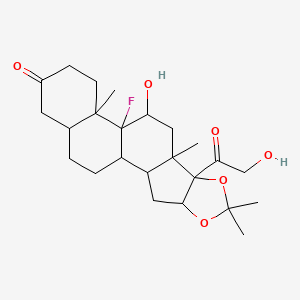 12-fluoro-11-hydroxy-8-(2-hydroxyacetyl)-6,6,9,13-tetramethyl-5,7-dioxapentacyclo[10.8.0.02,9.04,8.013,18]icosan-16-one