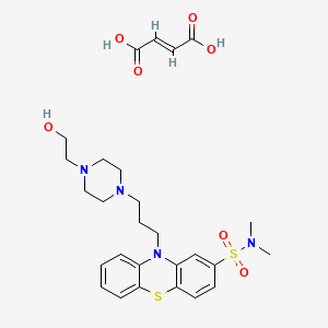 molecular formula C27H36N4O7S2 B12297416 Thioproperazine Difumarate 