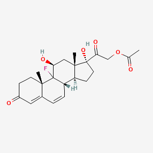 molecular formula C23H29FO6 B1229743 6-Dehydrofluorocortisol acetate CAS No. 564-57-8