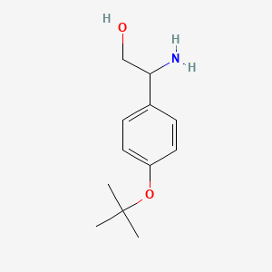 molecular formula C12H19NO2 B12297442 2-Amino-2-(4-(tert-butoxy)phenyl)ethan-1-ol 