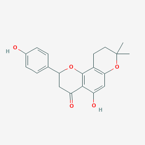 molecular formula C20H20O5 B12297449 5-hydroxy-2-(4-hydroxyphenyl)-8,8-dimethyl-2,3,9,10-tetrahydropyrano[2,3-h]chromen-4-one 