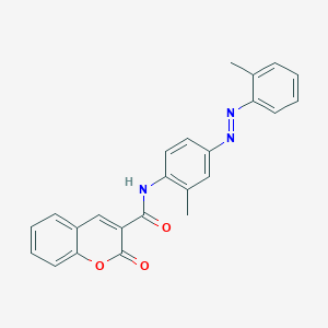 N-{2-methyl-4-[(E)-(2-methylphenyl)diazenyl]phenyl}-2-oxo-2H-chromene-3-carboxamide