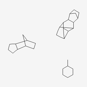 molecular formula C31H48 B12297488 Hexacyclo[9.2.1.02,10.03,8.04,6.05,9]tetradecane;methylcyclohexane;tricyclo[5.2.1.02,6]decane 