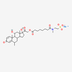 molecular formula C33H48NNaO10S B12297504 Methylprednisolone suleptanate monosodiumsalt 