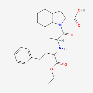 1-[2-[(1-Ethoxy-1-oxo-4-phenylbutan-2-yl)amino]propanoyl]-2,3,3a,4,5,6,7,7a-octahydroindole-2-carboxylic acid