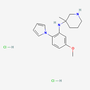 N-(5-methoxy-2-(1H-pyrrol-1-yl)phenyl)-3-methylpiperidin-3-amine dihydrochloride