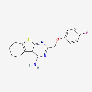 2-((4-Fluorophenoxy)methyl)-5,6,7,8-tetrahydrobenzo[4,5]thieno[2,3-d]pyrimidin-4-amine