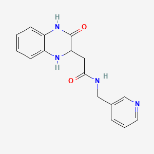 molecular formula C16H16N4O2 B1229761 2-(3-oxo-2,4-dihydro-1H-quinoxalin-2-yl)-N-(3-pyridinylmethyl)acetamide 