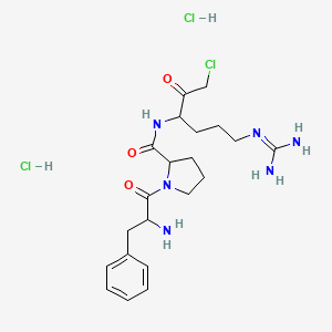 molecular formula C21H33Cl3N6O3 B12297611 Ppack, dihydrochloride 