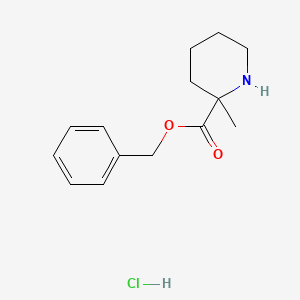 molecular formula C14H20ClNO2 B12297624 Benzyl 2-methylpiperidine-2-carboxylate hydrochloride 