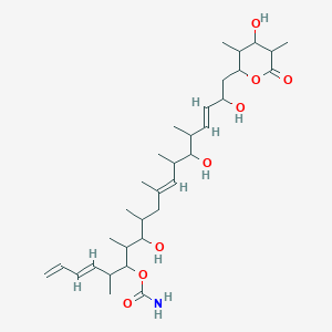 [(3E,11E,16E)-8,14,18-trihydroxy-19-(4-hydroxy-3,5-dimethyl-6-oxooxan-2-yl)-5,7,9,11,13,15-hexamethylnonadeca-1,3,11,16-tetraen-6-yl] carbamate