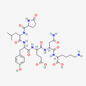 molecular formula C35H52N8O12 B12297654 pyroGlu-Leu-Tyr-Glu-Asn-Lys 