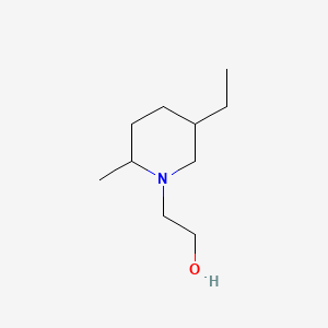 molecular formula C10H21NO B12297670 5-Ethyl-2-methyl-1-piperidineethanol CAS No. 18605-02-2