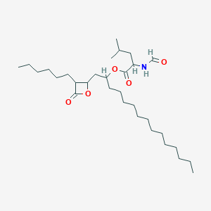 molecular formula C31H57NO5 B12297697 1-(3-Hexyl-4-oxooxetan-2-yl)pentadecan-2-yl 2-formamido-4-methylpentanoate 