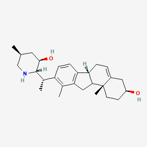 3-Piperidinol, 5-methyl-2-[(1S)-1-[(3S,6aR,11bR)-2,3,4,6,6a,11,11a,11b-octahydro-3-hydroxy-10,11b-dimethyl-1H-benzo[a]fluoren-9-yl]ethyl]-, (2S,3R,5S)-