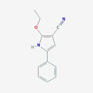 molecular formula C13H12N2O B122977 2-ethoxy-5-phenyl-1H-pyrrole-3-carbonitrile CAS No. 158692-54-7