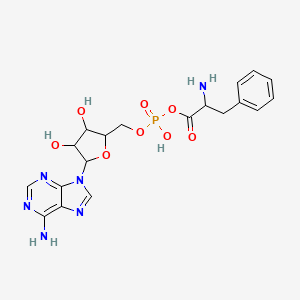 [[5-(6-Aminopurin-9-yl)-3,4-dihydroxyoxolan-2-yl]methoxy-hydroxyphosphoryl] 2-amino-3-phenylpropanoate