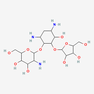 4-O-(2-Amino-2-deoxy-alpha-D-glucopyranosyl)-5-O-(beta-D-xylofuranosyl)-2-deoxy-D-streptamine