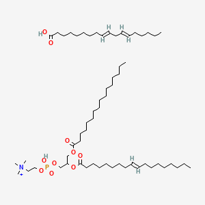 2-[[3-hexadecanoyloxy-2-[(E)-octadec-9-enoyl]oxypropoxy]-hydroxyphosphoryl]oxyethyl-trimethylazanium;(9E,12E)-octadeca-9,12-dienoic acid