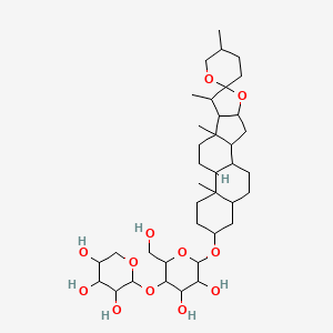 2-[4,5-Dihydroxy-2-(hydroxymethyl)-6-(5',7,9,13-tetramethylspiro[5-oxapentacyclo[10.8.0.02,9.04,8.013,18]icosane-6,2'-oxane]-16-yl)oxyoxan-3-yl]oxyoxane-3,4,5-triol