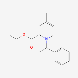 molecular formula C17H23NO2 B12297765 1-(1-Phenylethyl)-6-ethoxycarbonyl-4-methyl-3,4-didehydropiperidine 