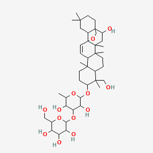 2-[3,5-Dihydroxy-2-[[2-hydroxy-9-(hydroxymethyl)-4,5,9,13,20,20-hexamethyl-24-oxahexacyclo[15.5.2.01,18.04,17.05,14.08,13]tetracos-15-en-10-yl]oxy]-6-methyloxan-4-yl]oxy-6-(hydroxymethyl)oxane-3,4,5-triol