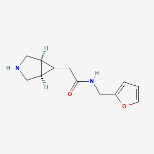 molecular formula C12H16N2O2 B12297771 2-((1R,5S,6R)-3-azabicyclo[3.1.0]hexan-6-yl)-N-(furan-2-ylmethyl)acetamide 