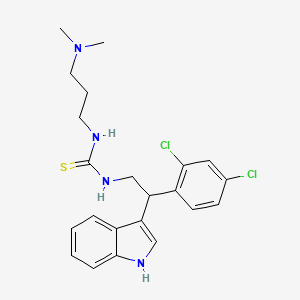 1-[2-(2,4-dichlorophenyl)-2-(1H-indol-3-yl)ethyl]-3-[3-(dimethylamino)propyl]thiourea